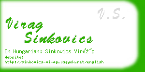 virag sinkovics business card